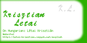krisztian letai business card