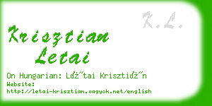 krisztian letai business card